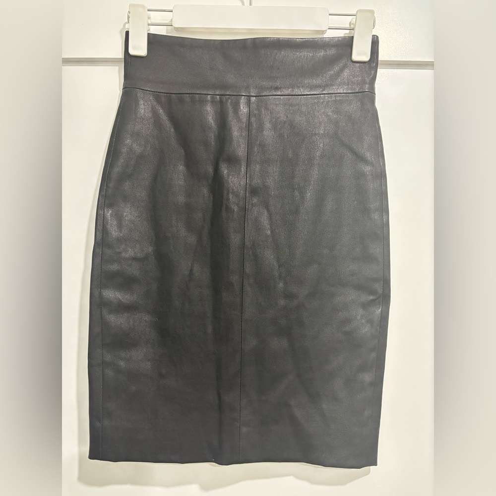 Robert Rodriguez black leather Pencil Skirt